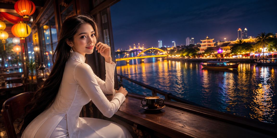 Khung cảnh giải trí casino tại Sài Gòn với chủ đề áo dài truyền thống